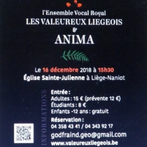 Concert de Noël du ROYAL VALEUREUX LIEGEOIS & de ANIMA