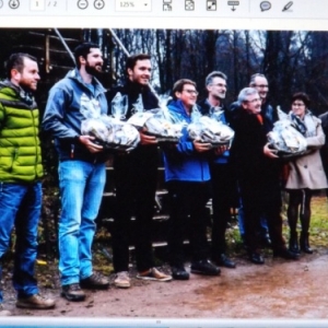 Andreas Heyerick, Bertrand Goethals et Yannick Vandermeren recus a Botrange