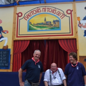 Francois Georgin, President du Comite des fetes, Bernard Paquot et son fils