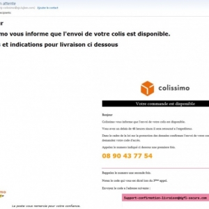 Attention mail frauduleux