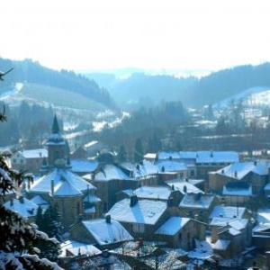 Salmchateau sous la neige