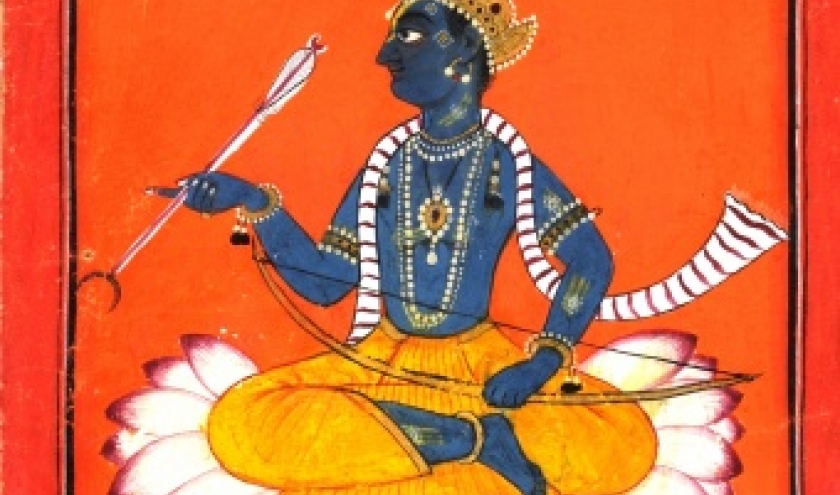Portret van Rama, Basohli-stijl, Pahari, ca. 1730