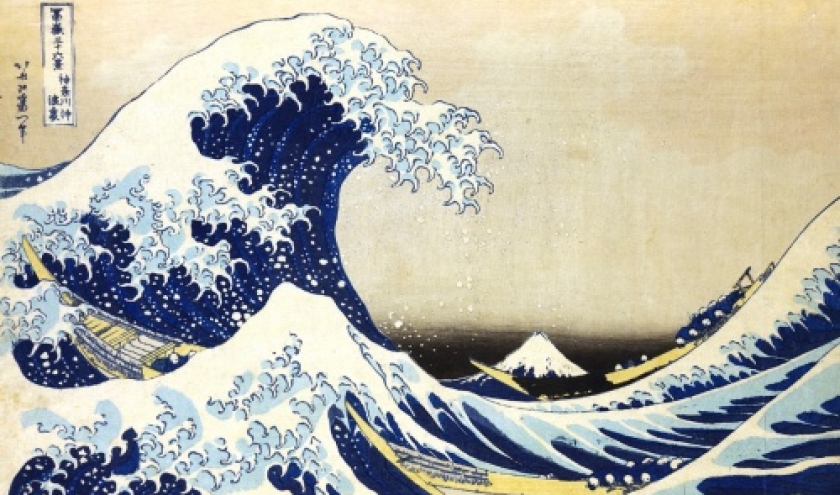 "Sous la Vague, au Large de Kanagawa" (K. Hokusai)