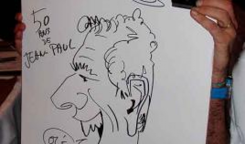 Animation caricatures pour les 50 ans de Jean-Paul au Espaces reunions de Leudelange