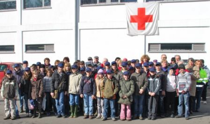 Les participants a la marche parrainee