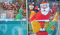 Peinture sur vitrine pour NOEL 2020 par Jean-Marie Lesage