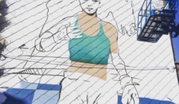 Fresque de Spray Can Arts en hommage a Enki Bilal