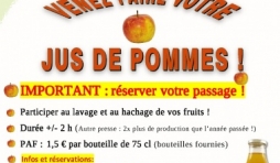 Venez faire votre jus de pommes